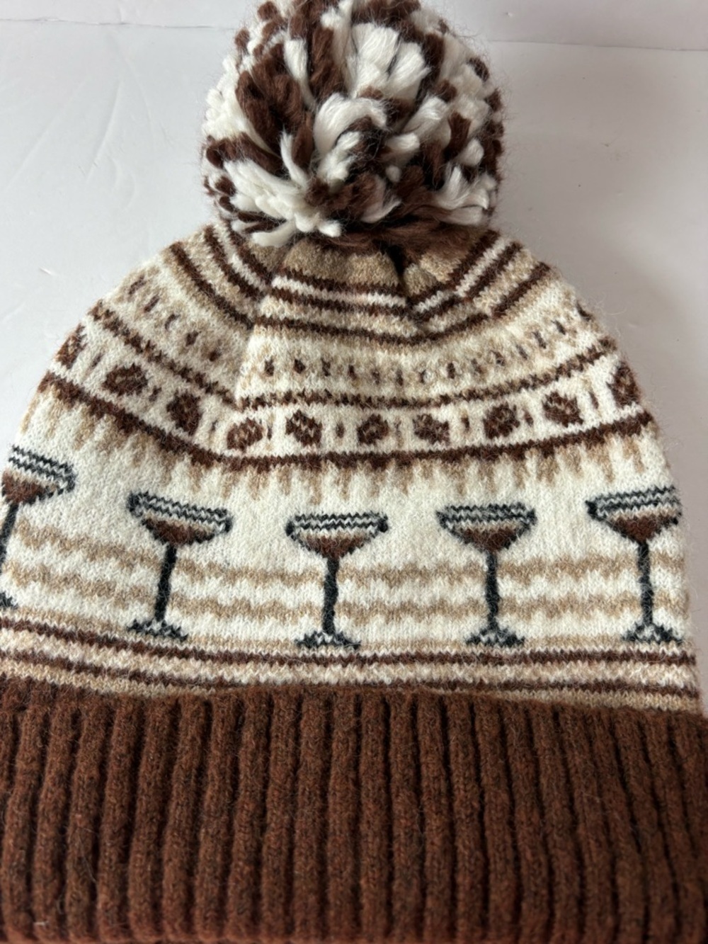 NWT Anthropologie Maeve Fairisle Holiday Libations Icon Beanie - Picture 10 of 10